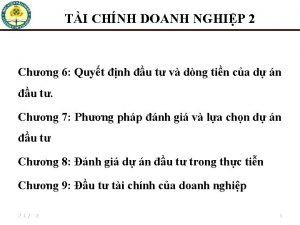 TI CHNH DOANH NGHIP 2 Chng 6 Quyt