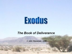 The Book of Deliverance John Stevenson 2008 Genesis