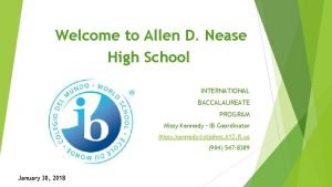 Nease high school ib program