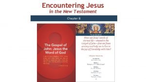 Encountering jesus in the new testament answer key