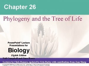 Chapter 26 Phylogeny and the Tree of Life