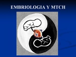 EMBRIOLOGIA Y MTCH TEORA EMBRIOLGICA n Una de