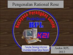 Pengenalan Rational Rose Asdos RPL 2013 Tampilan Awal