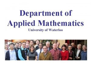 Waterloo math department