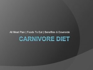 All Meat Plan Foods To Eat Benefites Downside