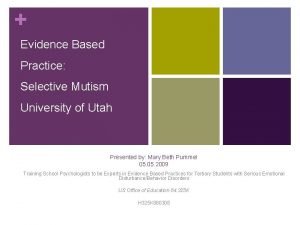Selective mutism university Selective mutism university