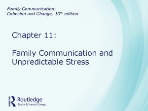Family Communication Cohesion and Change 10 th edition
