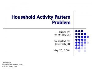 Household activity Household activity