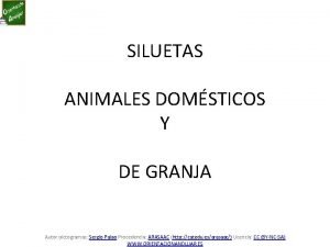 SILUETAS ANIMALES DOMSTICOS Y DE GRANJA Autor pictogramas