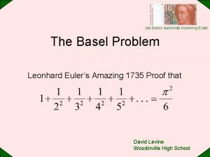 Euler basel problem