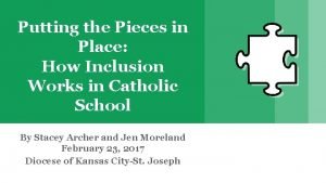 Putting the Pieces in Place How Inclusion Works