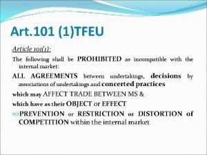 Article 101(1) tfeu