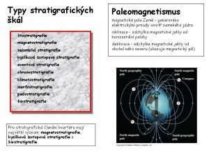 Typy stratigrafickch kl litostratigrafie magnetostratigrafie seismick stratigrafie kyslkov