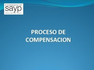 PROCESO DE COMPENSACION Consorcio SAYP 2011 Proceso de