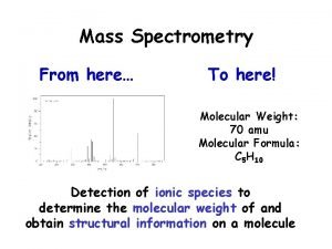 Mass spectrometer formula