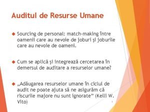 Audit resurse umane