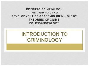 Walter miller criminology Walter miller criminology