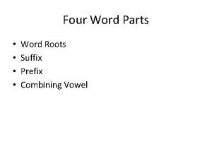 What are the four words