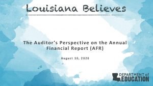 The Auditors Perspective on the Annual Financial Report