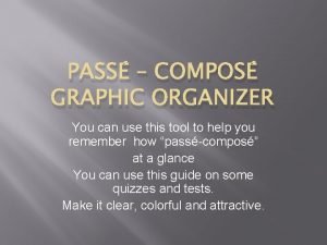 PASS COMPOS GRAPHIC ORGANIZER You can use this