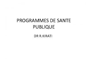 Programme de santé