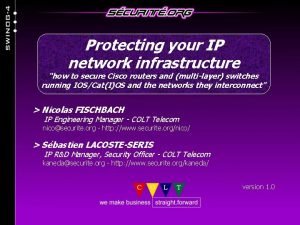 Protecting your IP network infrastructure how to secure