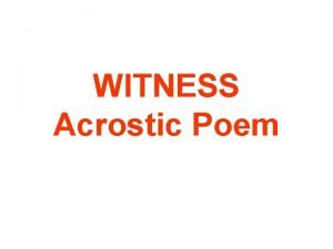 Acrostic poem introduction