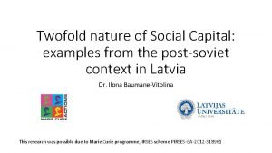 Social capital examples