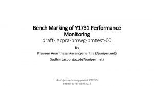 Y.1731 performance monitoring