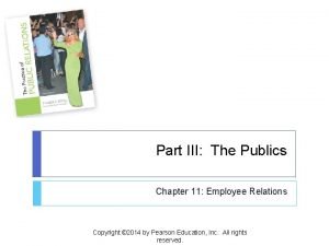 Part III The Publics Chapter 11 Employee Relations