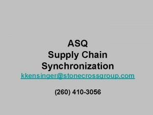 Supply chain synchronization