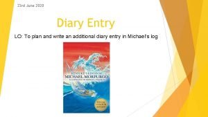 Diary entry mind map