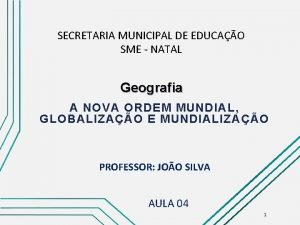 Globalização e mundialização