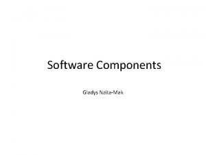 Software Components Gladys NzitaMak Adobe Photoshop elements When