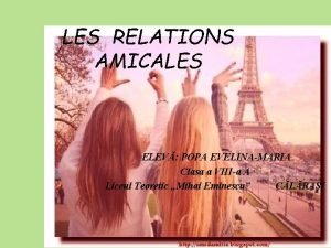 Les relations amicales