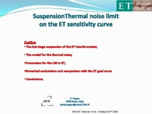 Suspension Thermal noise limit on the ET sensitivity