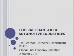 Federal chamber of automotive industries