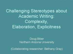 Explicitness academic writing