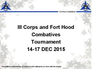 Fort hood combatives