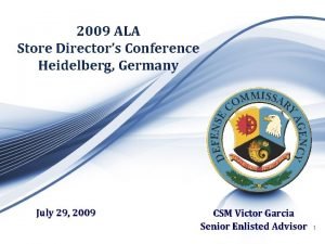 2009 ALA Store Directors Conference Heidelberg Germany July