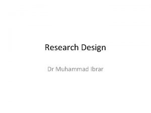 Definition of research design