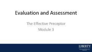 Preceptor evaluation
