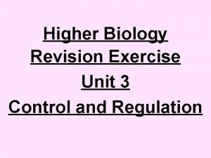 Higher biology unit 3 revision