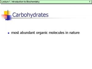 Subunit of carbohydrates