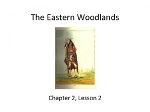 The Eastern Woodlands Chapter 2 Lesson 2 Lesson