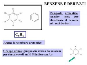 Composto aromatico termine usato per classificare il benzene