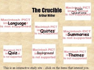 The crucible exam questions