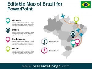 Editable Map of Brazil for Power Point So