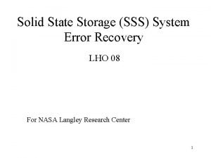 Sss system error