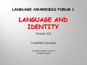 What shapes your identity